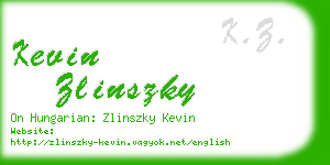 kevin zlinszky business card